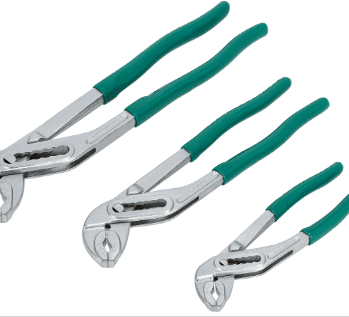 Sæt med 3 stk. rørtænger 180 mm, 250 mm, 300 mm, CrV, EVA-indsats – STALCO