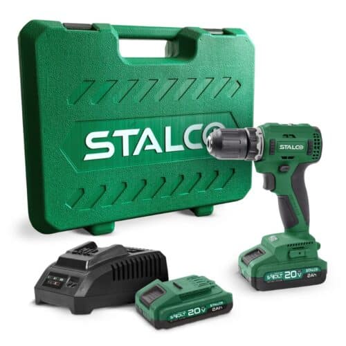 Akku bore/skruemaskine DS20-55BL – Sæt med 2×2Ah, 20V – Stalco