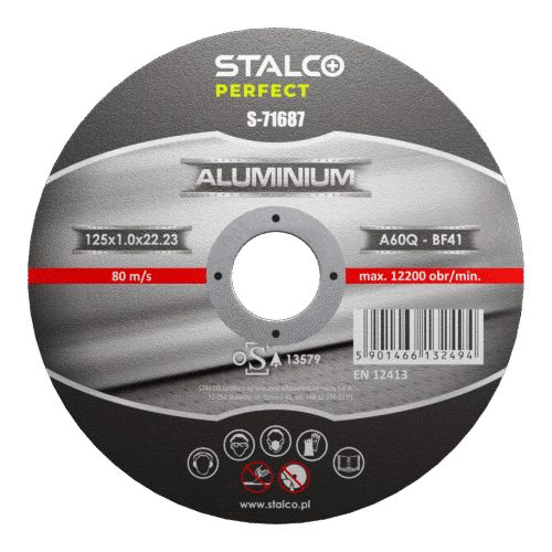 Skæreskrive til aluminium Ø125 x 1,0 x 22,23mm- PROF serie - STALCO PERFECT