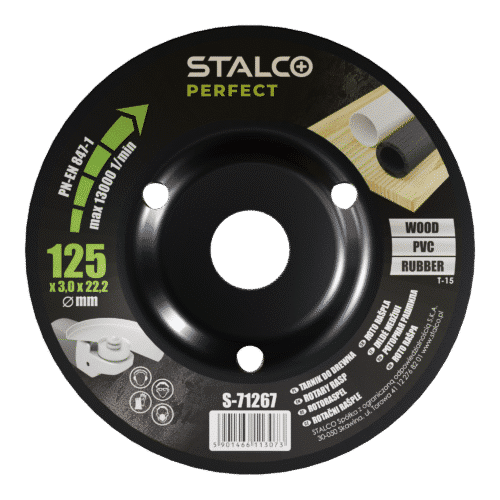 Skrå rasp til vinkelsliber 125 mm - PROF serie - STALCO PERFECT