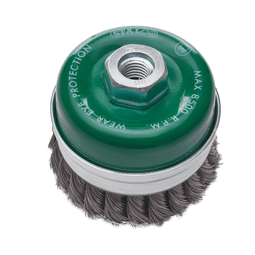 Flettet frontbørste til boremaskine