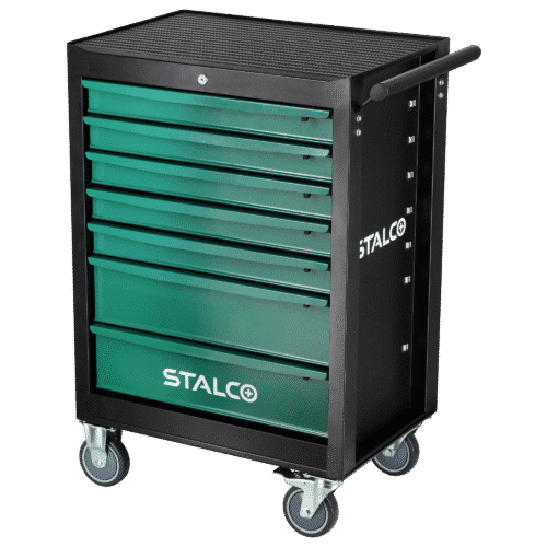 værkstedsvogn med 7 skuffer inkl. 165 dele udstyr – STALCO