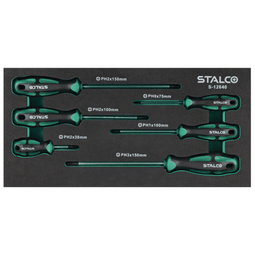 PHILLIPS-skruetrækkersæt 6 dele, CrV, EVA-indsats – STALCO