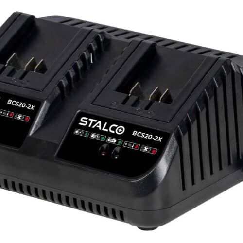 Dobbeltoplader 20 V – Stalco BCS20-2X (4 A / 105 W)