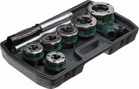 Rørgevindsæt 9 dele 1/4"–1.1/4" STALCO